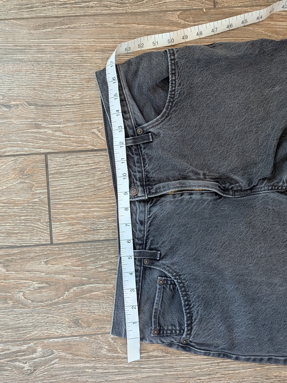 Levi's Baggy Dad Jean Size 31 X 30 Washed Black Grey Rigid Denim - Picture 9 of 10